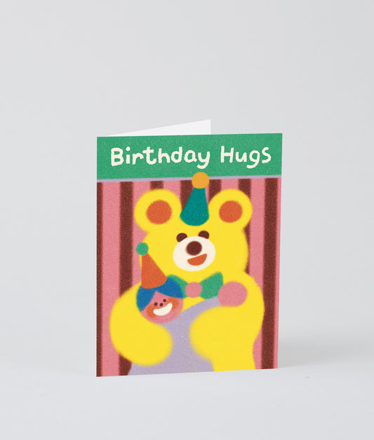 Birthday Hugs Kids Greetings Card