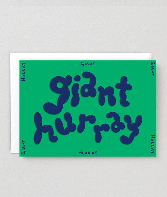 Giant Hurray Embossed Greetings Card