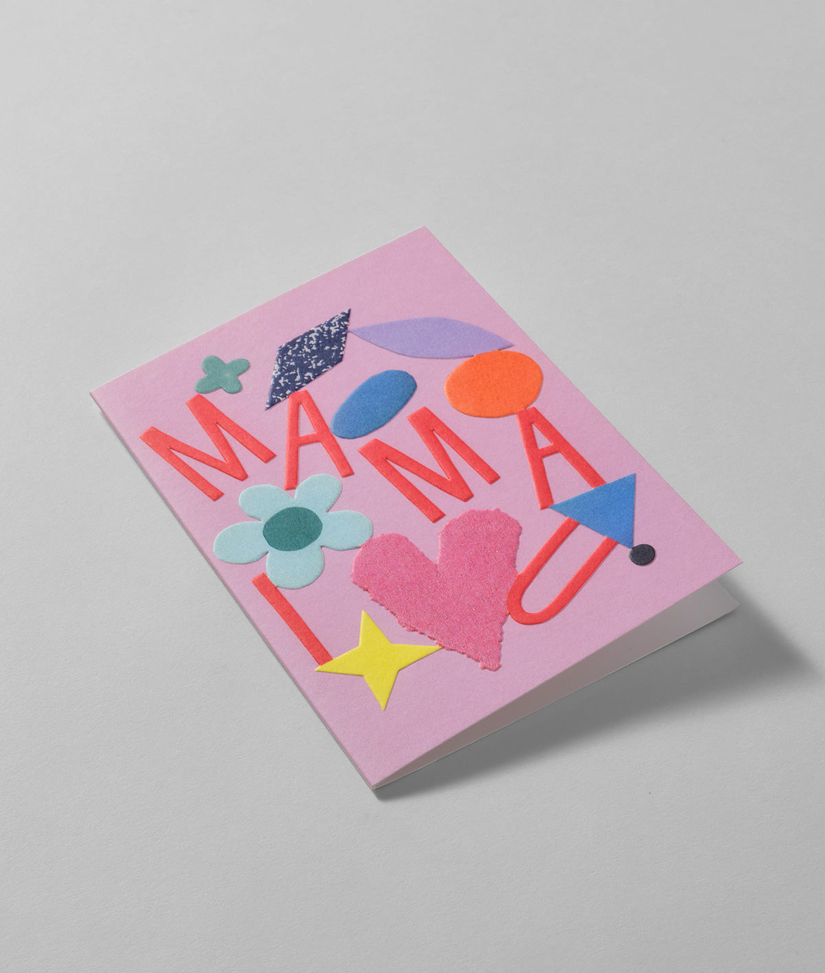Mama I Love You Embossed Greetings Card