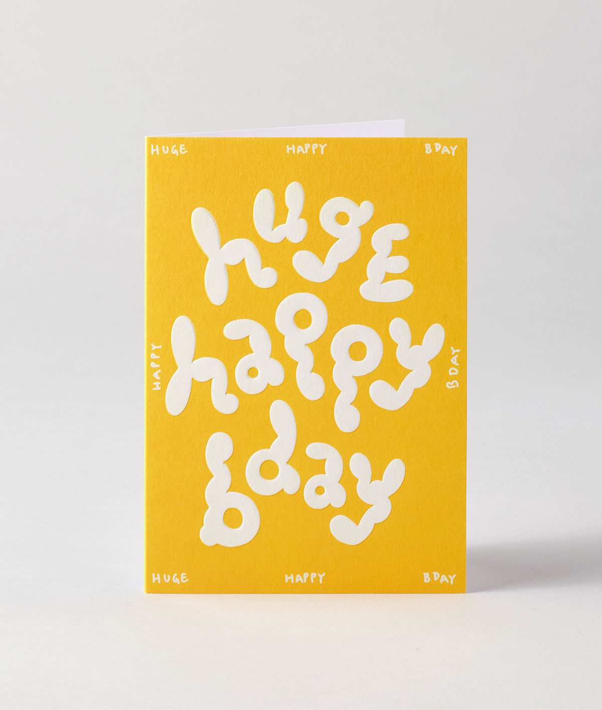 Huge Happy Bday Embossed Greetings Card