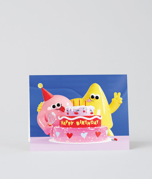 Big Birthday Cake Kids Greetings Card