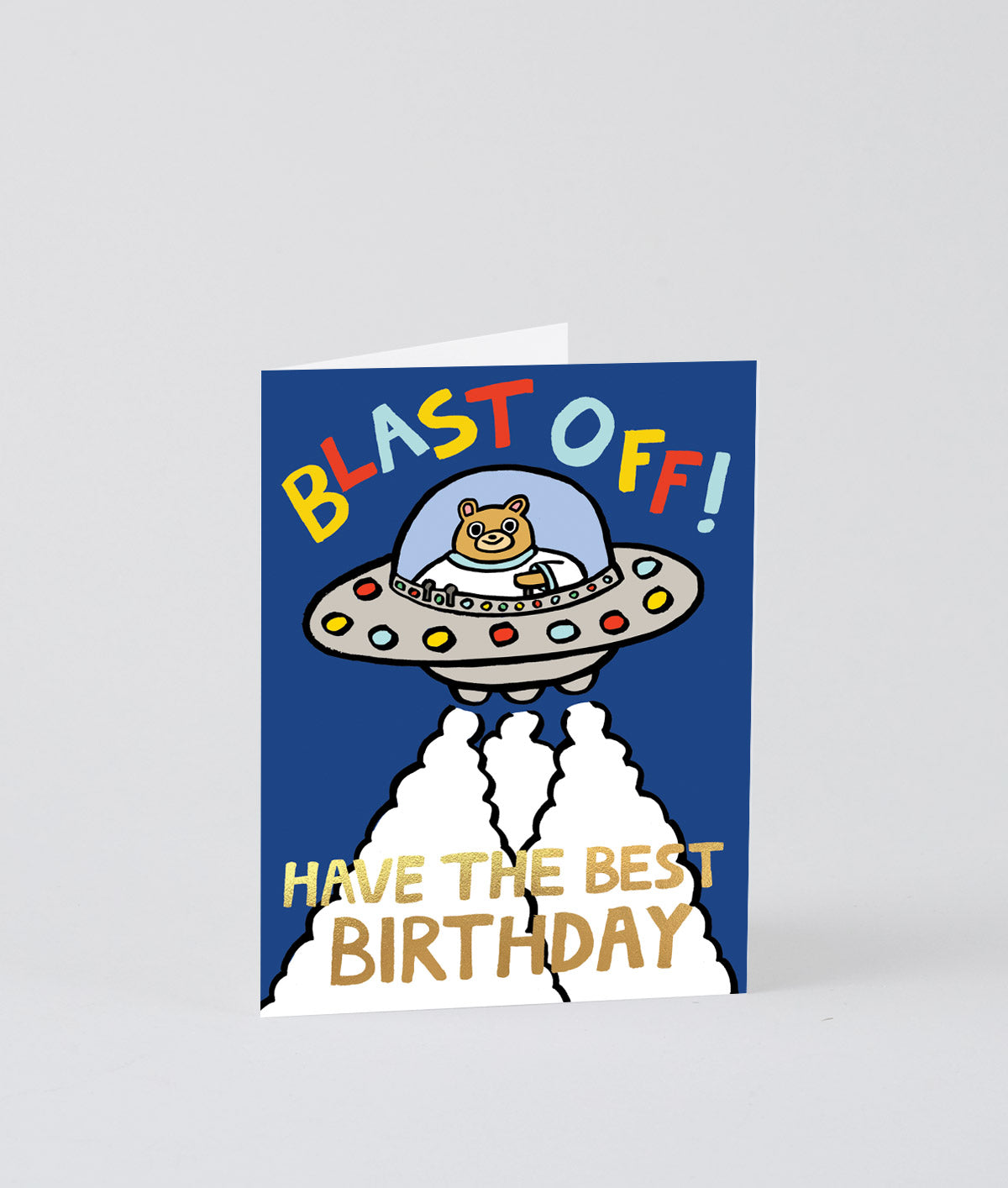 Blast Off! Kids Greetings Card