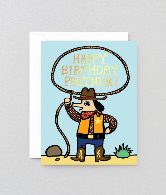 Happy Birthday Partner Kids Greetings Card