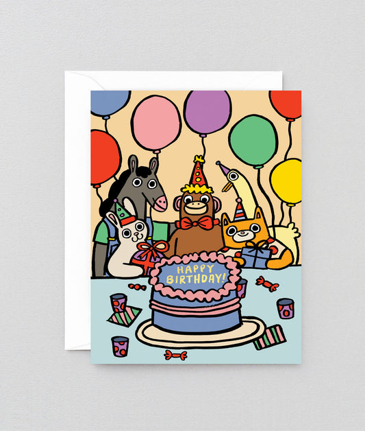Happy Birthday Party Kids Greetings Card
