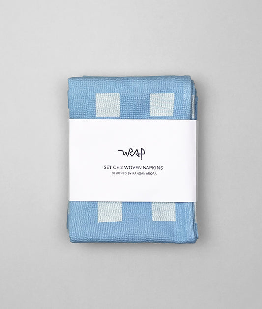 Squares Blue/Soft Aqua Napkin