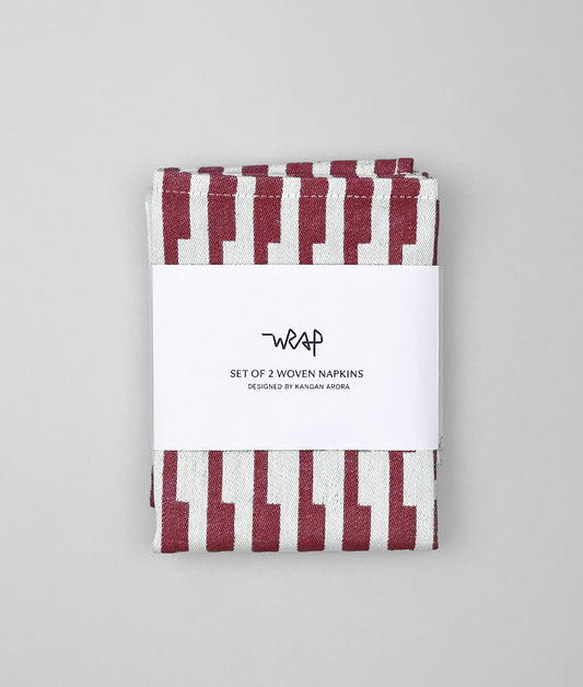 Stripes Burgundy/Natural Napkin