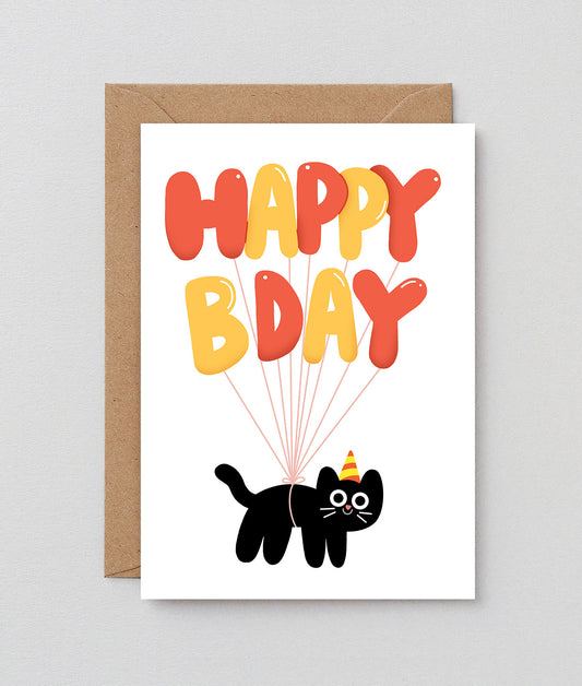 Happy Birthday Cat Balloons