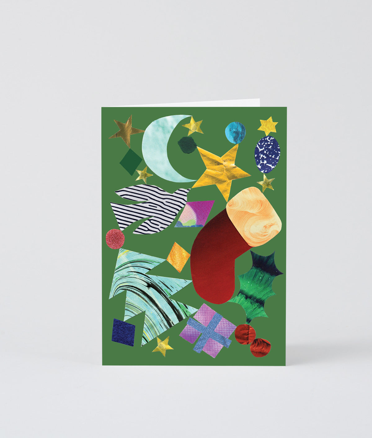 Abstract Christmas Embossed Holiday Card