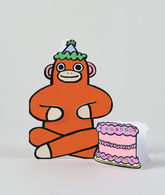 Monkey With Mini Card