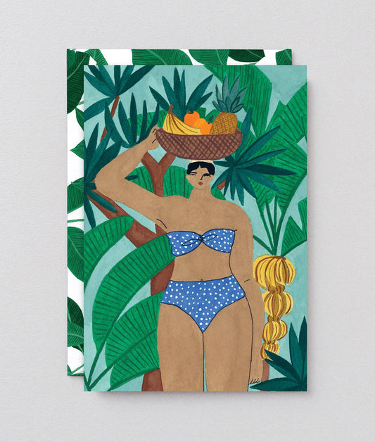 Fruit Basket Lady Art Card
