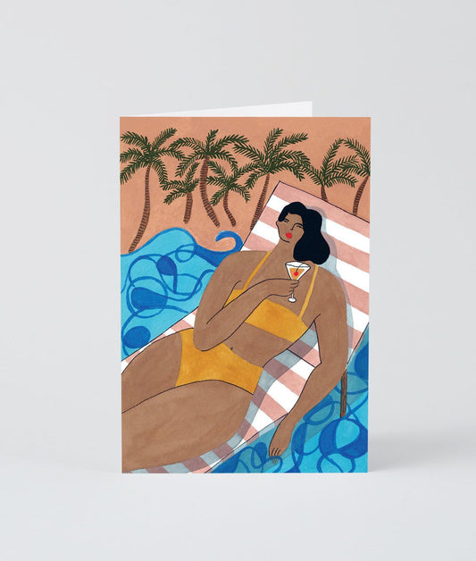 Beach Cocktail Art Card