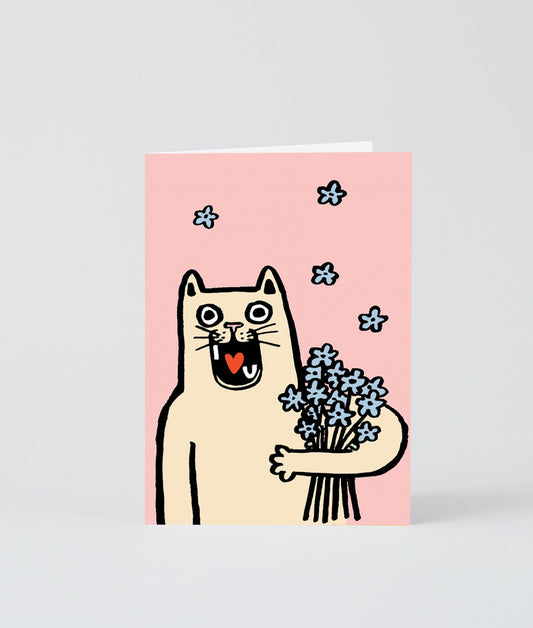 I Love You Cat Greetings Card