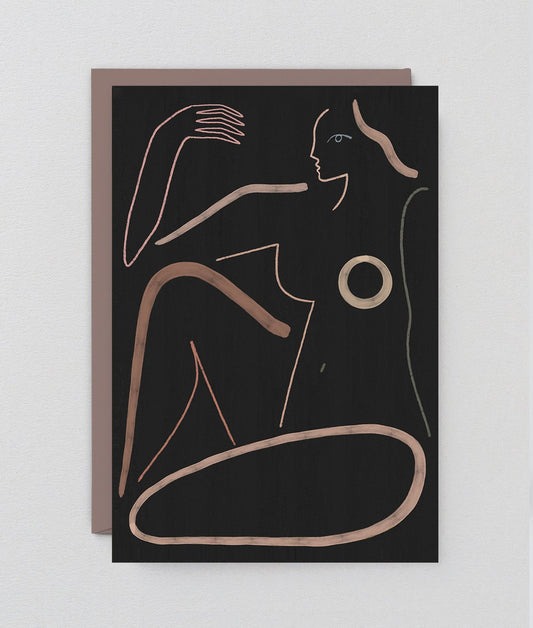 Nude on Black Art Card