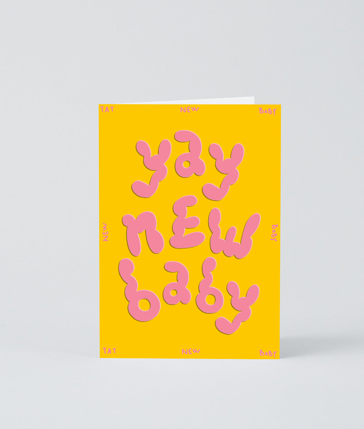 Yay New Baby Embossed Greetings Card