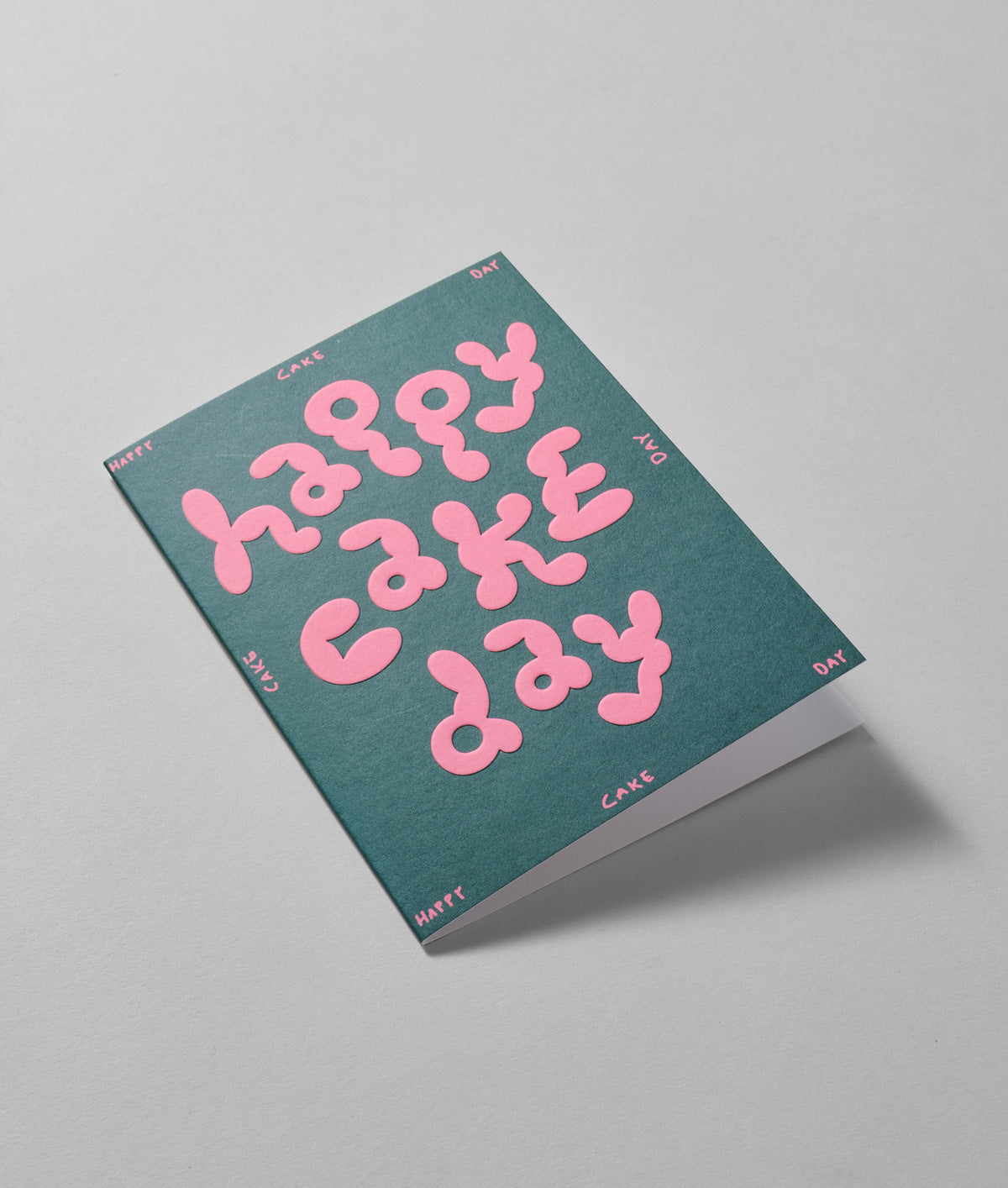 Happy Cake Day Embossed Greetings Card