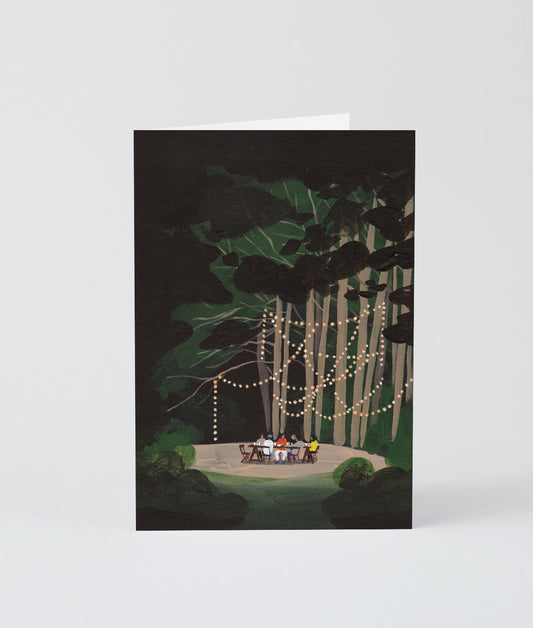 Dinner In The Forest Art Card