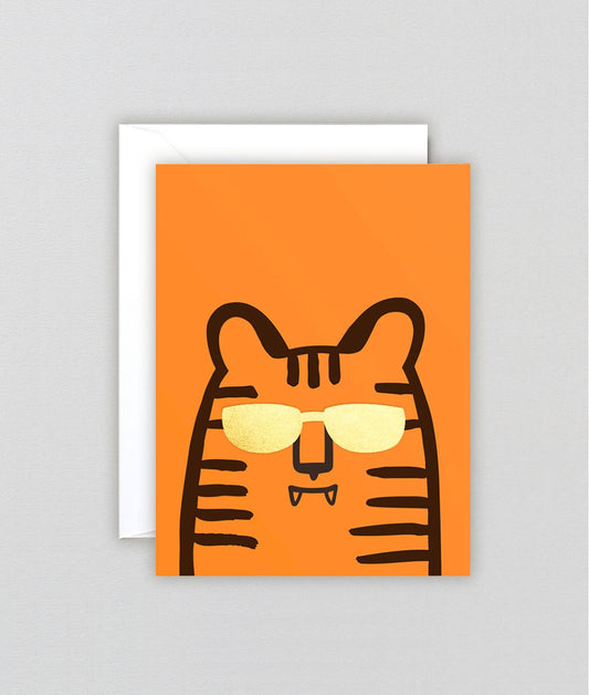 Tiger Letterpress Card