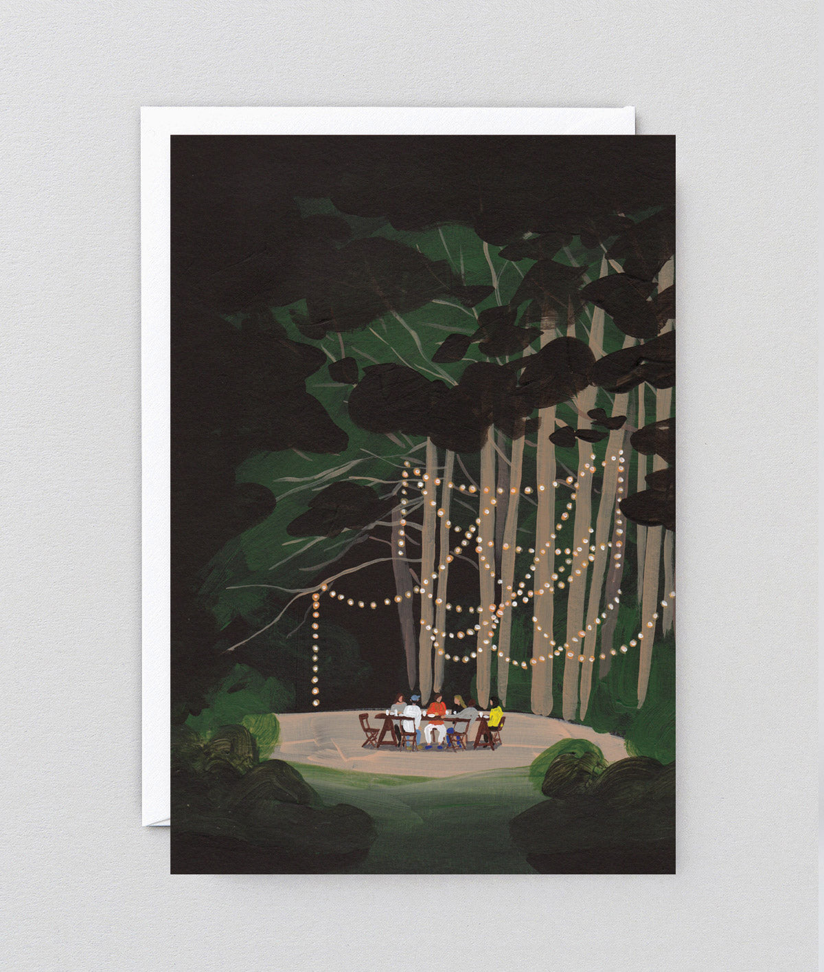Dinner In The Forest Art Card
