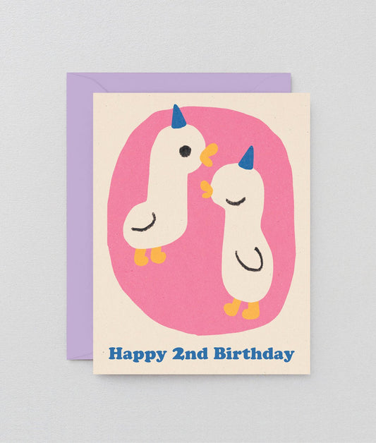 Happy 2nd Birthday Kids Greetings Card